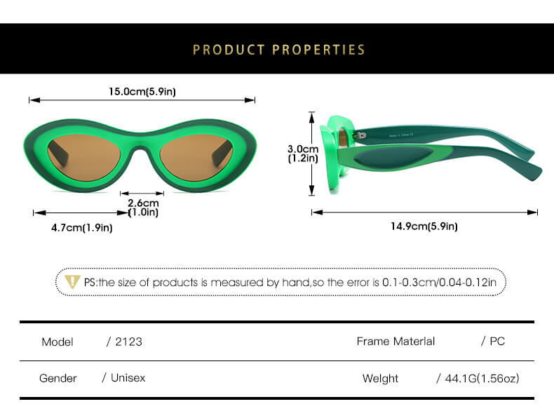 овальные солнцезащитные очки «кошачий глаз» (1)