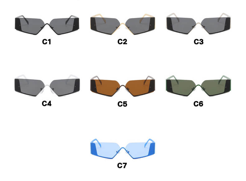 солнцезащитные очки без оправы Y2K (6)
