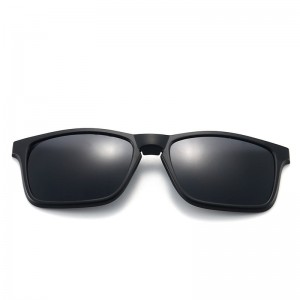 China Polarized Rectangle Frame Clip on 5 in 1 Sunglasses factory and manufacturers | D&L