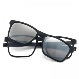 China Polarized Rectangle Frame Clip on 5 in 1 Sunglasses factory and manufacturers | D&L