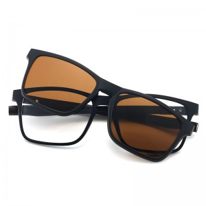 China Polarized Rectangle Frame Clip on 5 in 1 Sunglasses factory and manufacturers | D&L