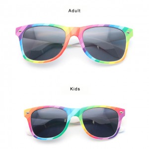 China RB Color Run Custom Logo Rainbow Sunglasses Sun glasses factory and manufacturers | D&L