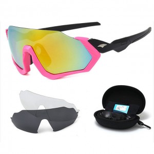 China sunglasses set Bicycle Outdoor Sports Glasses Set with 3pcs lenses factory and manufacturers | D&L