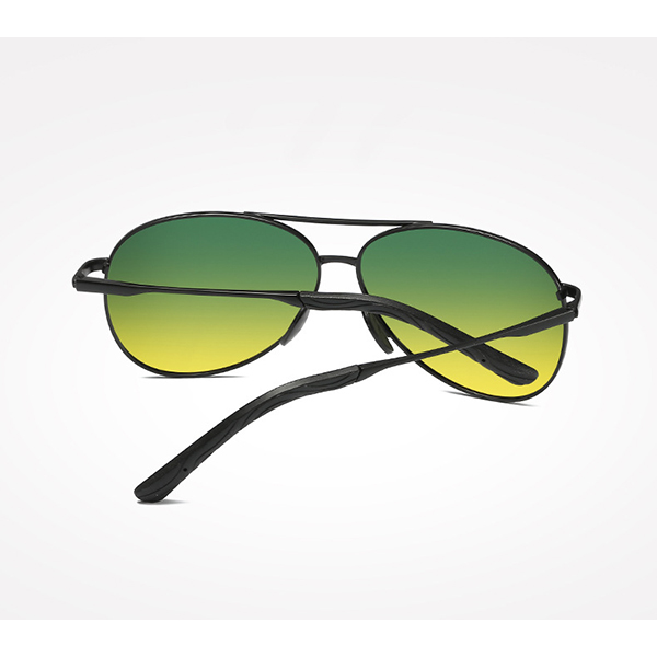 Clear vision while driving at night with yellow-tinted lenses