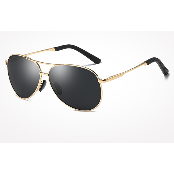 Men's metal frame polarized sunglasses for driving