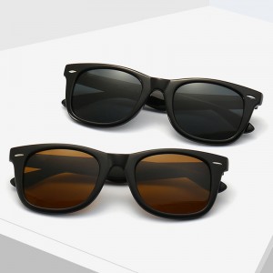 China Sunglasses for Men Stylish Black Plastic Frame Polarized Lens Manufacturer factory and manufacturers | D&L