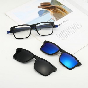 China Rectangle Clip on 5 in 1 Sunglasses With Silicone Straps factory and manufacturers | D&L