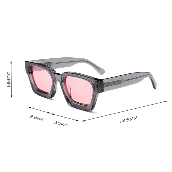 Durable acetate material of the retro-inspired sunglasses frame