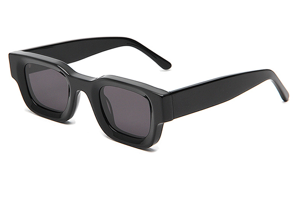 A collection of different sunglasses shapes on display