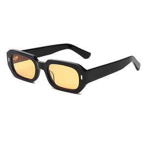 Retro Small-Frame Rivet Sunglasses for Women – Trendy Square Acetate Sunglasses with TAC Lenses