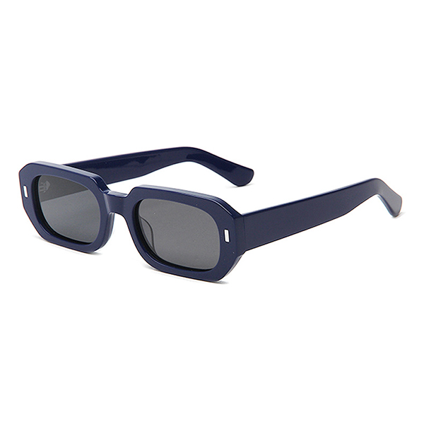 Retro small-frame rivet sunglasses with acetate frame