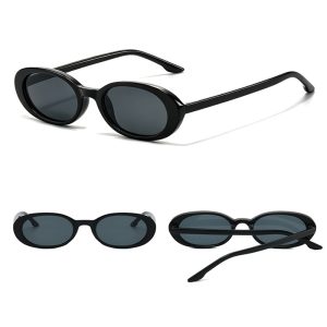 Oval Small-Frame PC Sunglasses for Women – Candy Colors & UV Protection