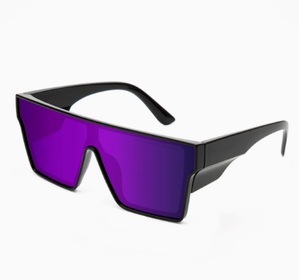 Sport sunglasses showing the lightweight PC frame and impact-resistant lenses