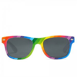 China RB Color Run Custom Logo Rainbow Sunglasses Sun glasses factory and manufacturers | D&L