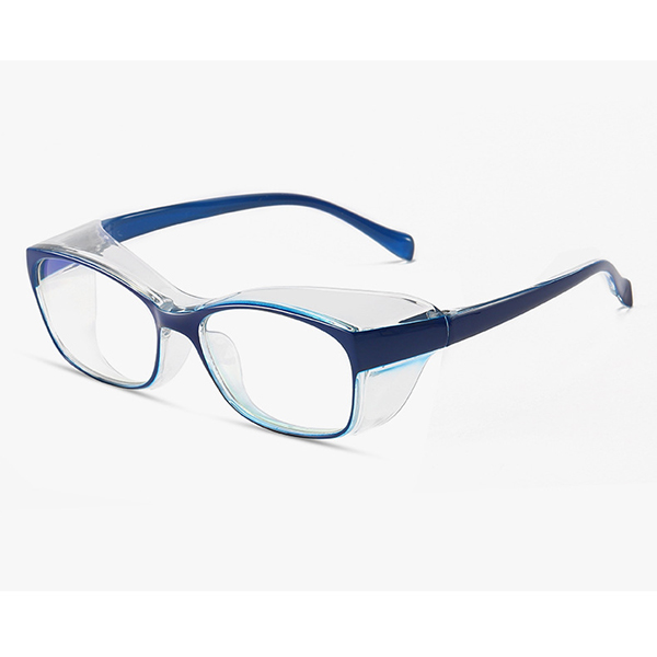 Side view of a person wearing sealed design glasses to show the close fit against the face