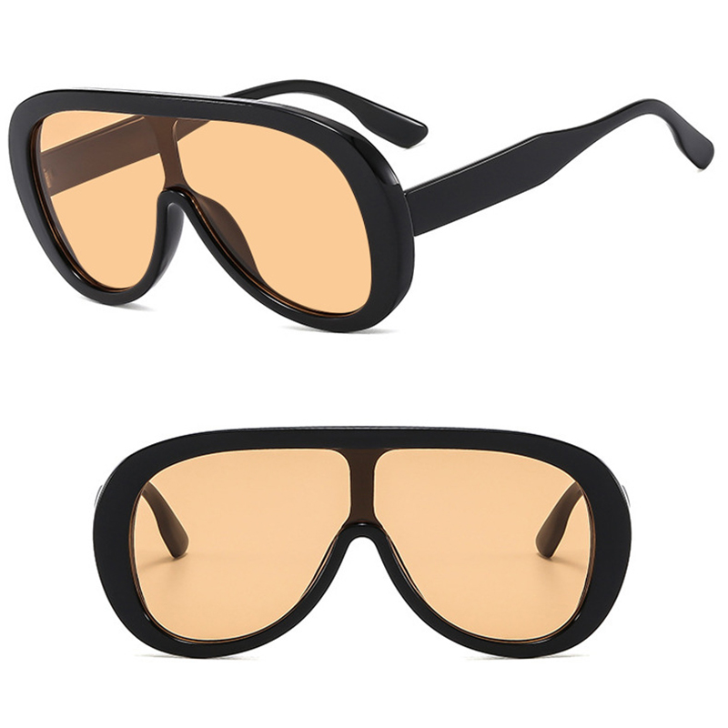 Model showing sunglasses with both party and casual outfits