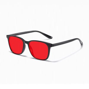 Blue Light Blocking Sleep Glasses with Red Coated PC Lenses, TR90 Full Frame, and Spring Hinges for a Gentle Fit