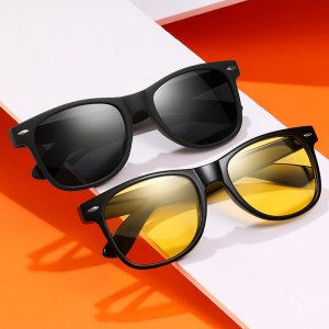 Sunglasses for Men Stylish Black Plastic Frame Polarized Lens Manufacturer