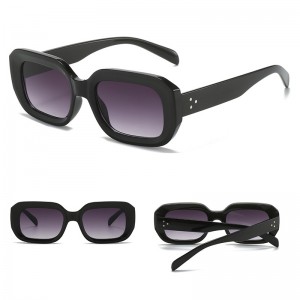 China Rectangle Sunglasses Frames Black Plastic Eyewear Factory factory and manufacturers | D&L