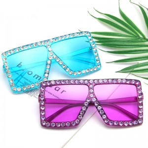 Factory selling Circle Sunglasses Men – DLL82548 bling bling Crystal sunglasses – D&...