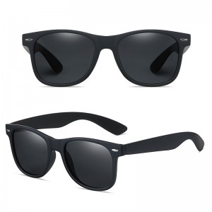 China Sunglasses for Men Stylish Black Plastic Frame Polarized Lens Manufacturer factory and manufacturers | D&L
