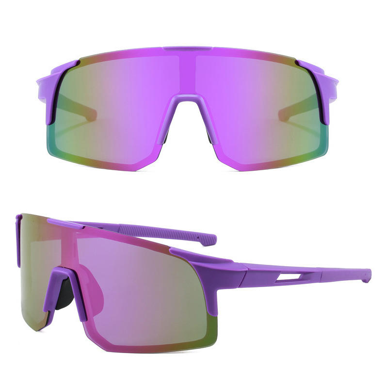 alt text: A cyclist wearing well-fitting sunglasses that sit securely on their face