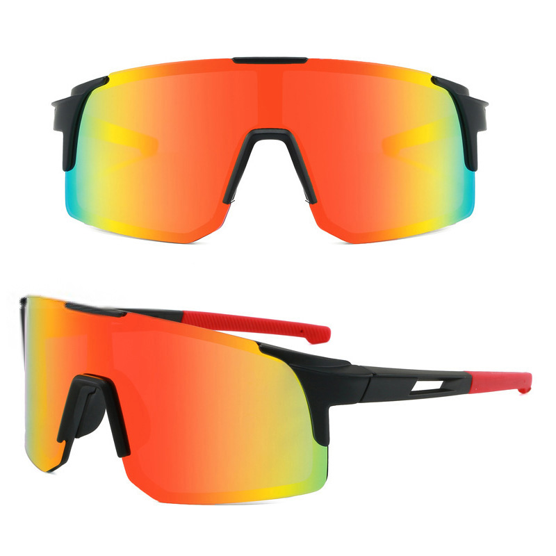 alt text: A view through a clear, distortion-free cycling sunglass lens