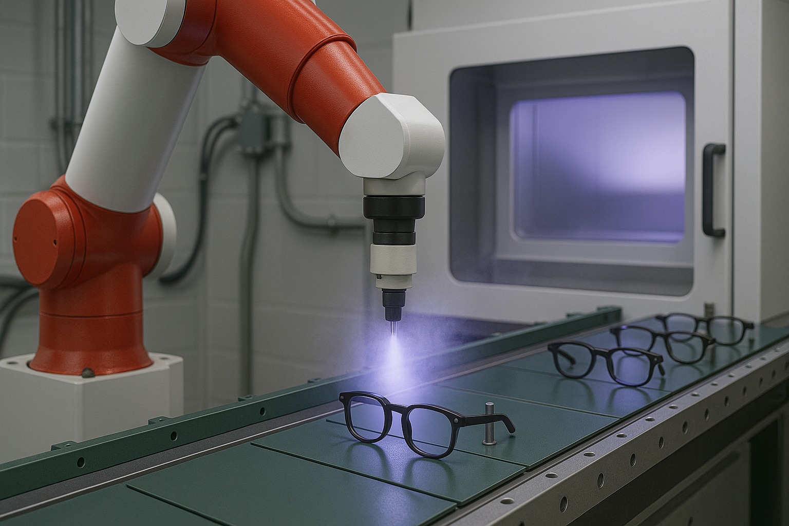 Automated UV coating application