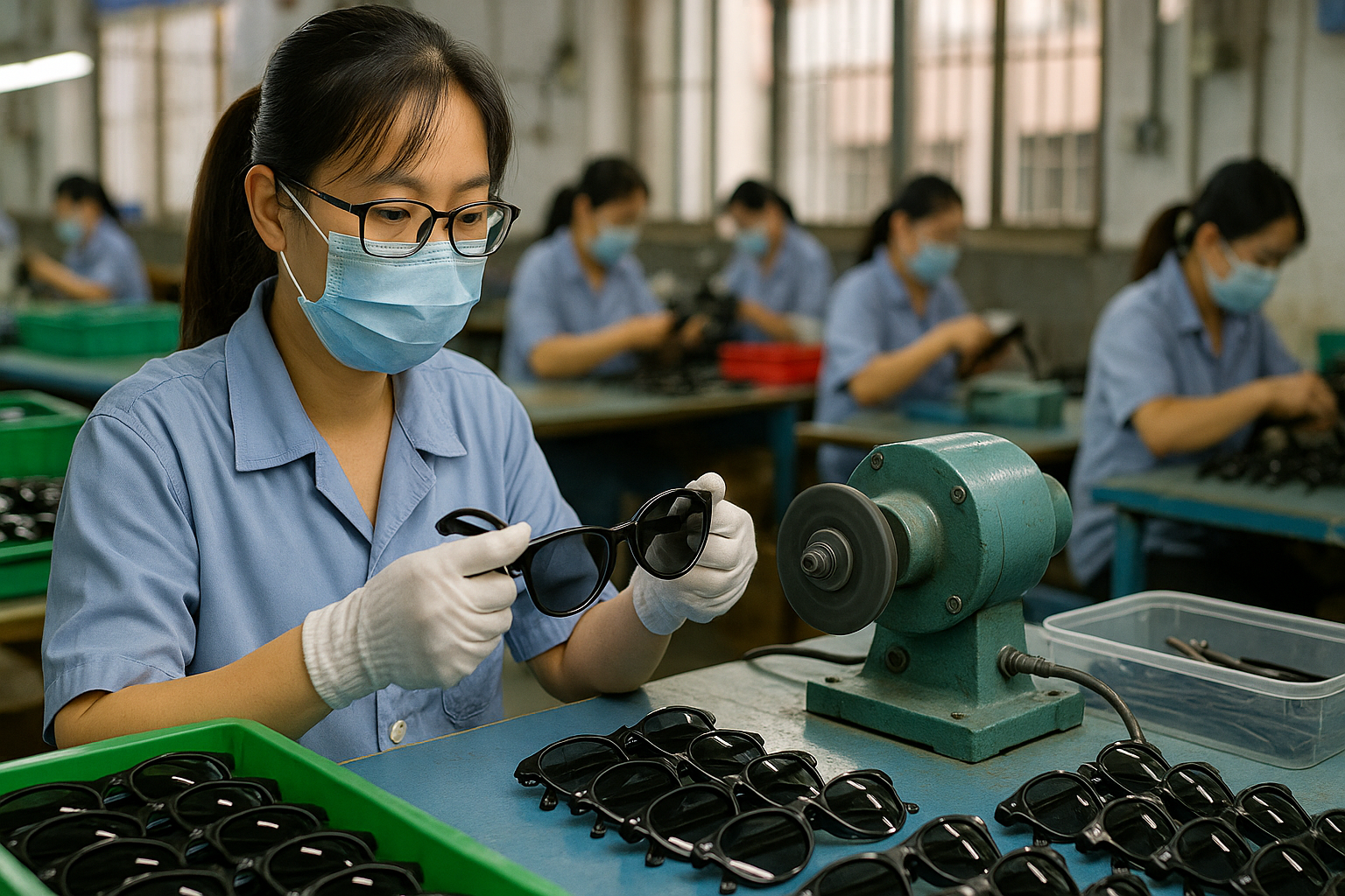 Sunglasses manufacturing in China