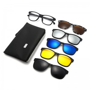 5 in 1 Magnetic Clip On Polarized Sunglasses