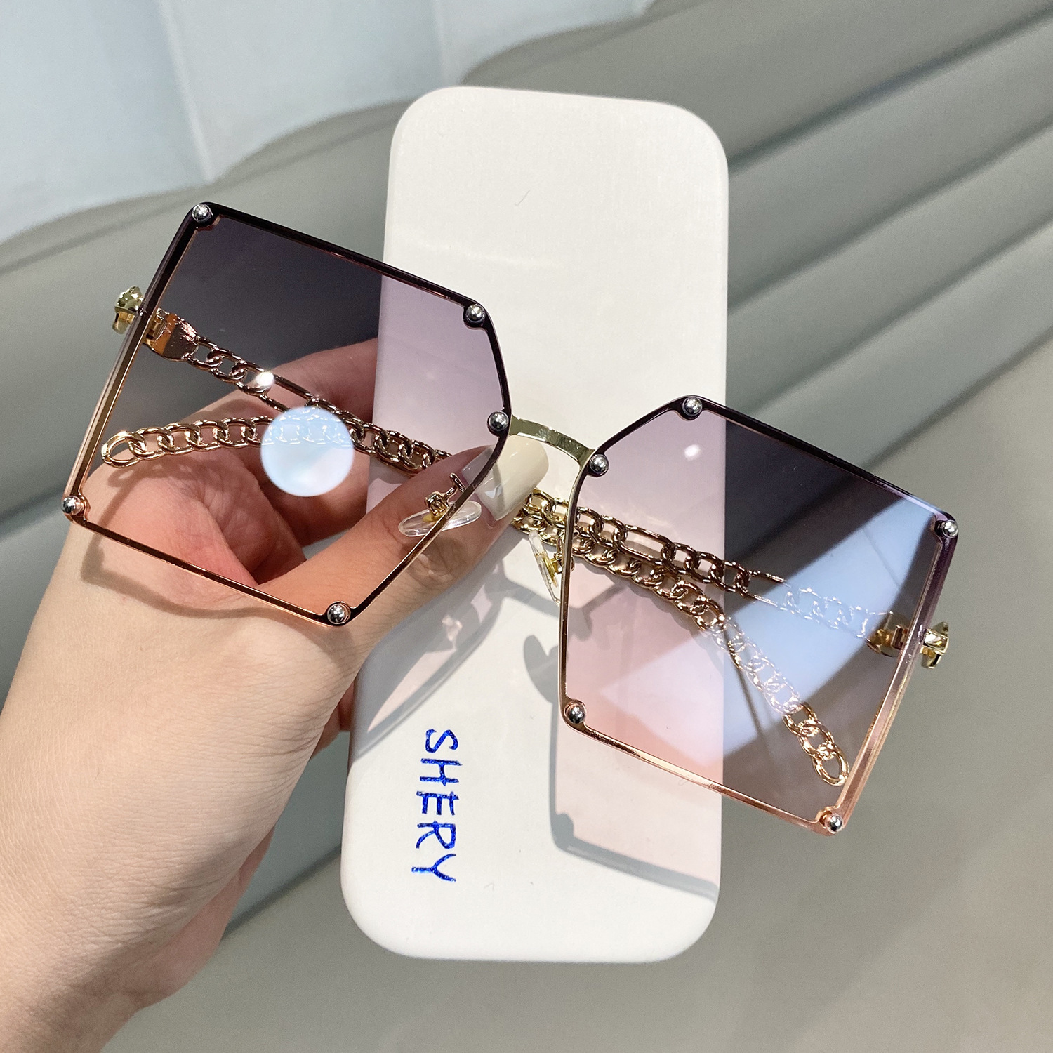 Hot Selling for Silver Sunglasses – Fashion Metal Trendy OEM Cheap Sunglasses – D&L