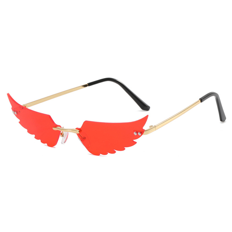 2020 High quality Nfl Sunglasses – Fashion Unisex Rimless Sunglasses Angel Wing Shaped Party Sun Glasses  – D&L