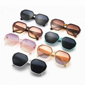 China Factory Supply China New Fashion Retro Irregular Polygon Ocean Lens Sunglasses for Ladies factory and manufacturers | D&L