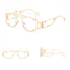 China Glasses Frame Suppliers Oversized Luxury Unisex Sunglasses factory and manufacturers | D&L