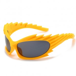 Hedgehog Spike Sunglasses Wrap Around Shades for Unisex