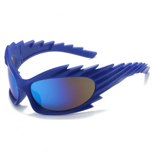 China Hedgehog Spike Sunglasses Wrap Around Shades for Unisex factory and manufacturers | D&L