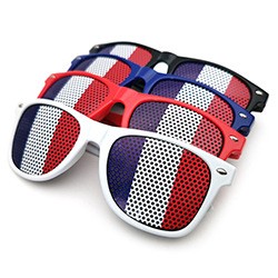 China Pinhole Sticker Sunglasses for World Cup Country Flag