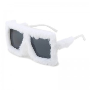China Winter Fluffy Plush Decorative Soft Fur Velvet Sunglasses Frame factory and manufacturers | D&L