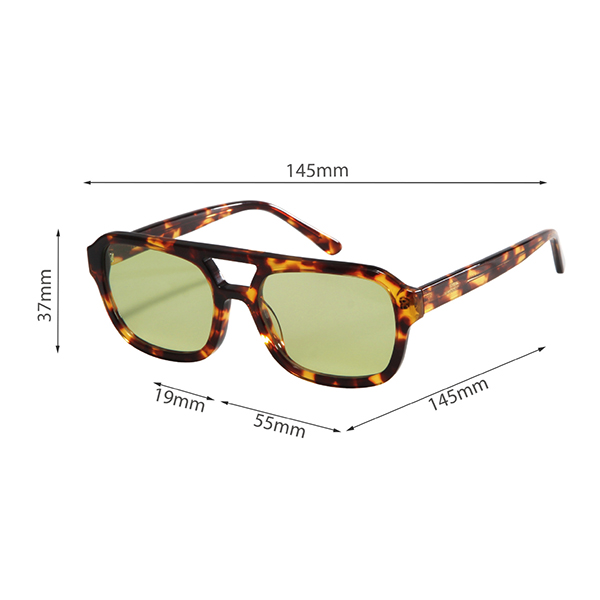 Unisex double-bar sunglasses worn by different models