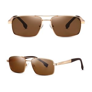 China Men’s Polarized Sunglasses – Square Frame Metal Design with TAC Polarized Lenses for Street Style & Outdoor Anti-Slip Comfort factory and manufacturers | D&L