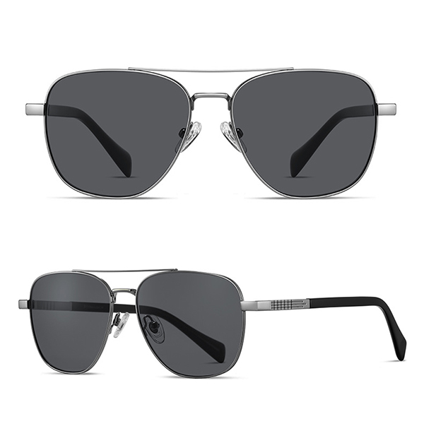 Titanium legs driving sunglasses with glass lenses