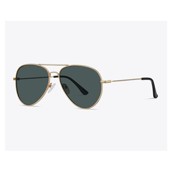 Concave sunglasses with green lenses for driving