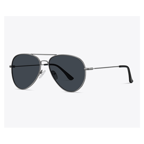Close-up of anti-glare lens coating on sunglasses