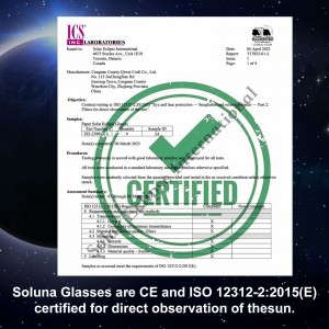 China Wholesales Mens Sunglasses Plastic Frame Solar Eclipse Glasses factory and manufacturers | D&L