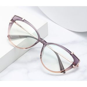 Blue Light Blocking Glasses for Women – Cat Eye Flat Lens with TR90 Frame & PC Lenses