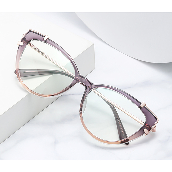China Blue Light Blocking Glasses for Women – Cat Eye Flat Lens with TR90 Frame & PC Lenses factory and manufacturers | D&L Featured Image