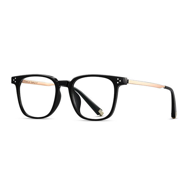 Close-up of a flexible TR90 eyeglass frame