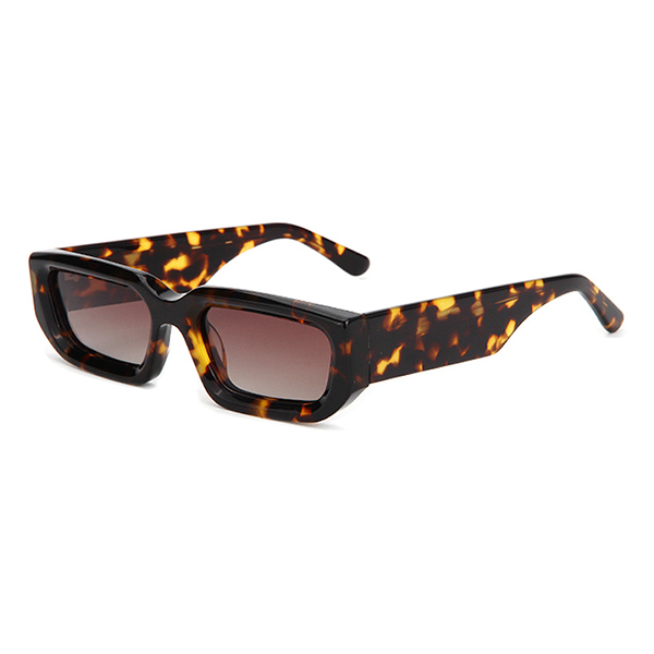 Close-up shot of the wide temples on the retro punk sunglasses.