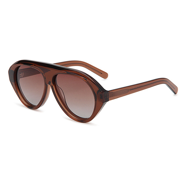 A photo showcasing the lightweight construction and durable material of the sunglasses