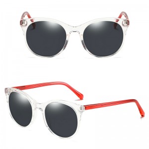 China round glasses style eyewear acetate sunglasses for women factory and manufacturers | D&L